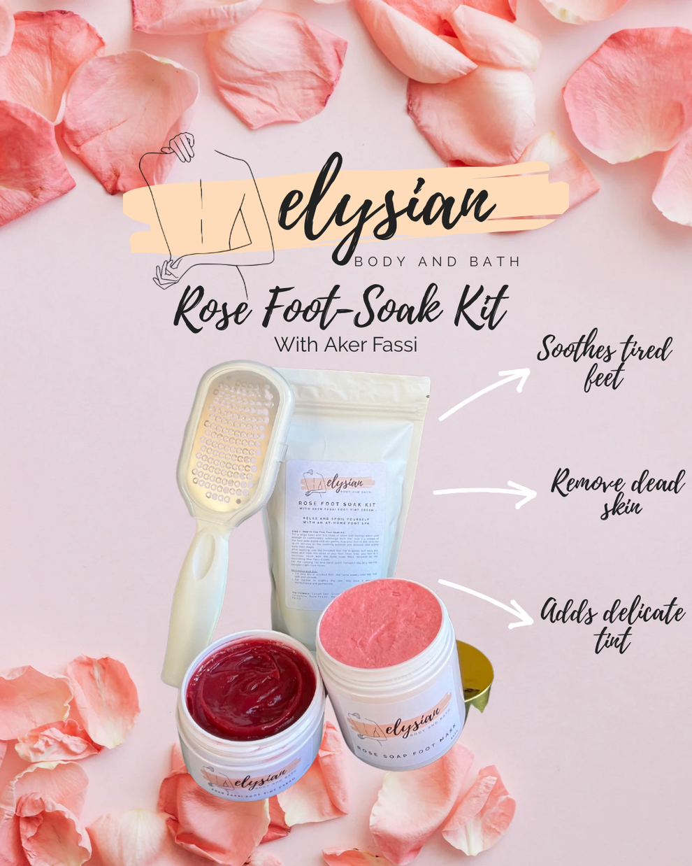 Rose Foot Soak Kit – elysian body and bath